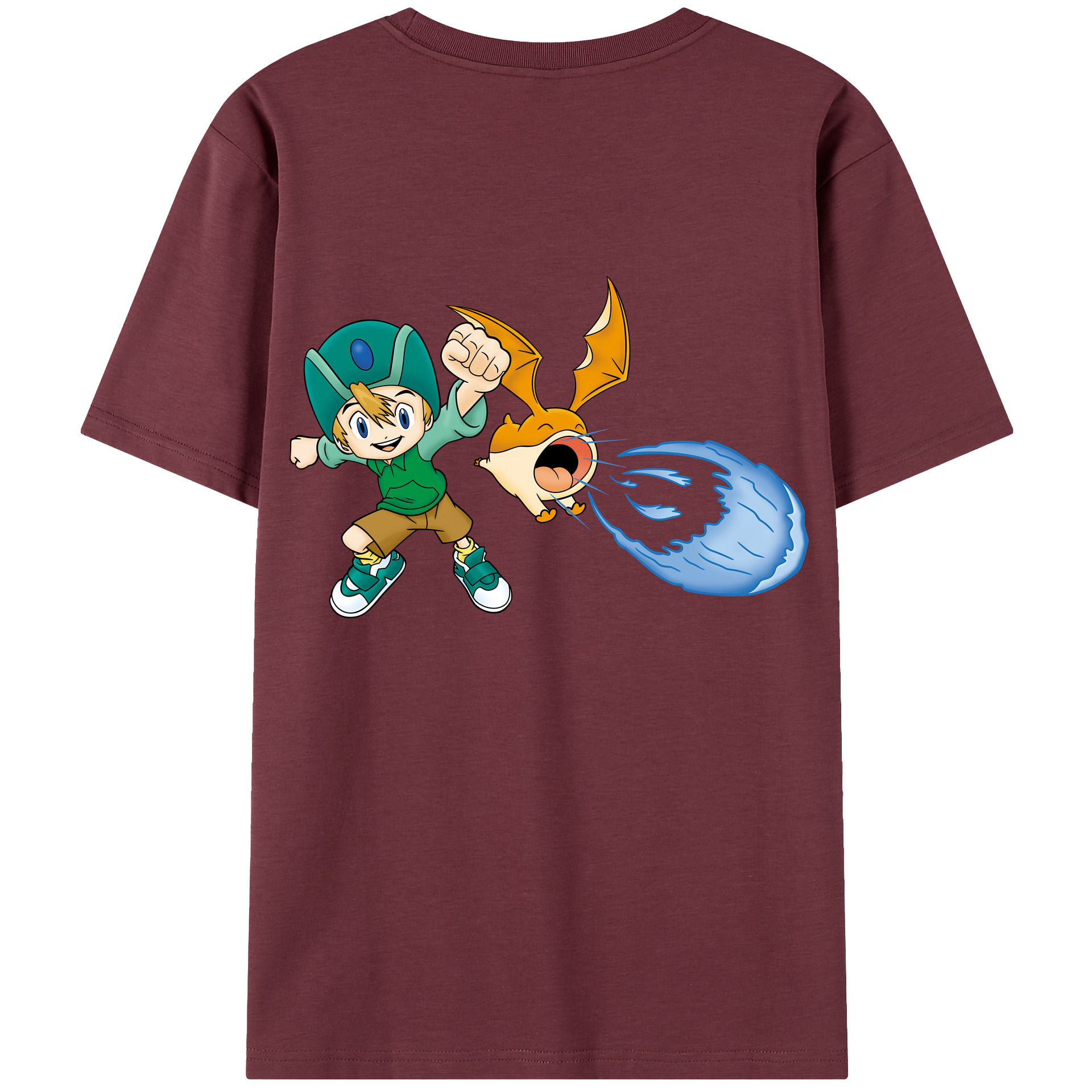 （画像用） Digimon デジタルモンスター/デジモン 綿100％半袖Tシャツ（背面プリント）
